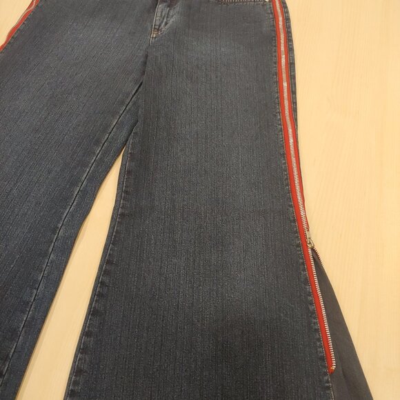 bebe wide leg side zip jeans - Picture 7 of 8